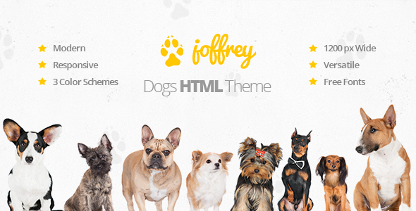 Joffrey - An HTML Template for Dog Lovers