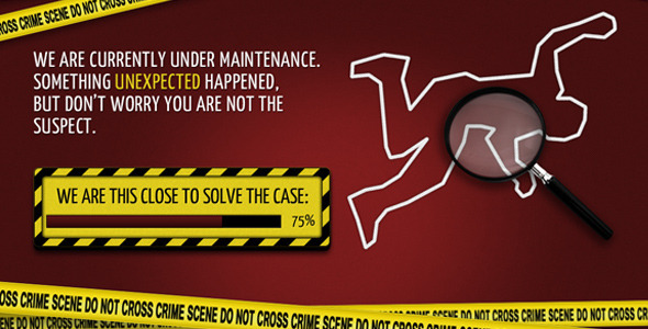 Crime Scene - Coming Soon Template