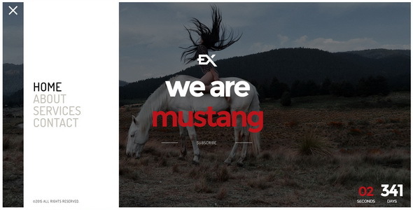 Mustang || Responsive Coming Soon Page