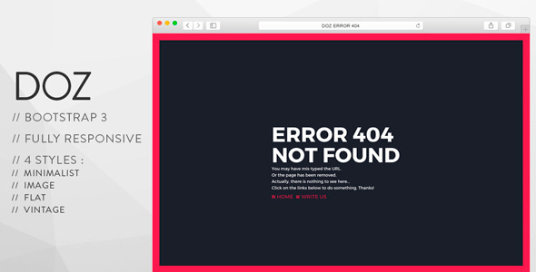 DOZ - Creative 404 Pages
