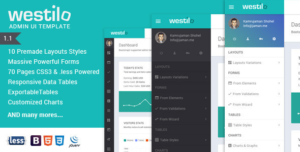 Westilo - Bootstrap Responsive Admin Template