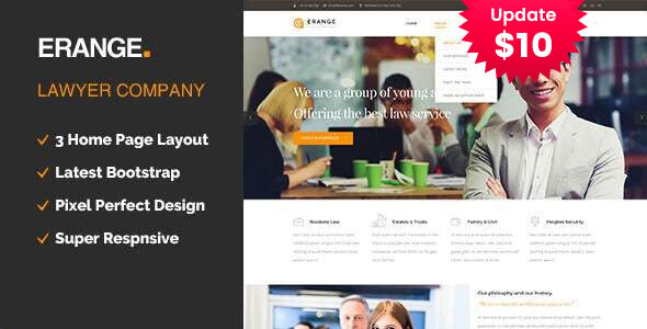 Erange- Responsive HTML Template for Law Firm