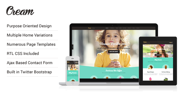 Cream - Desserts and Bakery HTML Template