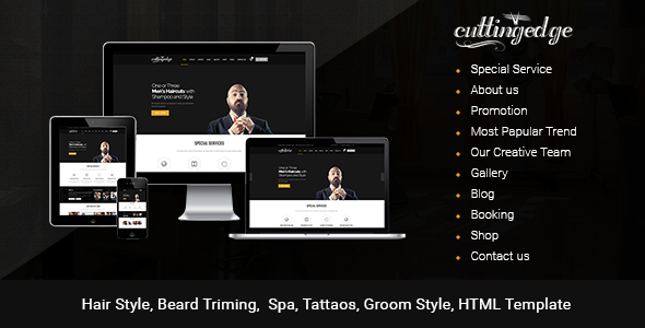 Cutting Edge - Barber Html Template