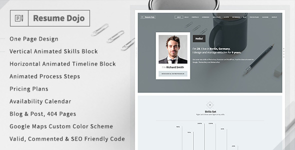 ResumeDojo - Resume & Portfolio HTML Premium Theme