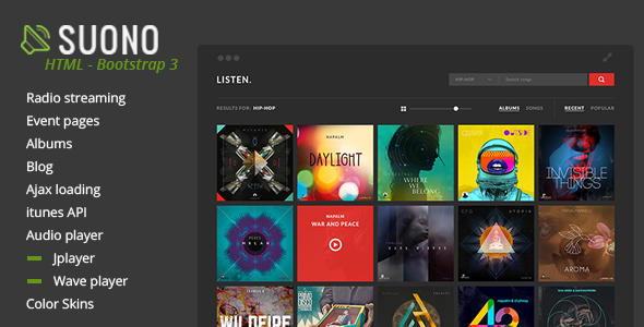 Suono - Music, Radio and Events HTML Template
