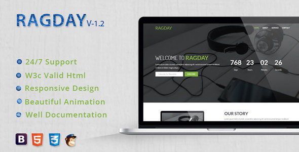 RagDay - Responsive Coming Soon Template
