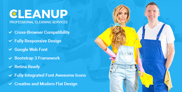 CleanUp - Professional Cleaning Services HTML Template