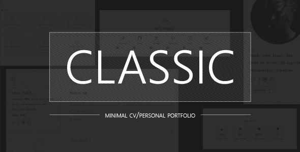 Classic - Minimal CV/Personal Portfolio