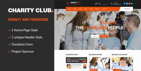 Charity Club || Responsive HTML Template for Fund Raising