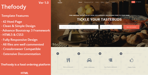 Thefoody - Multiple Restaurant System HTML Template