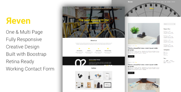 Reven - Creative Agency One & Multi Page HTML Template