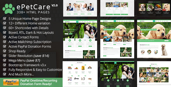 Epetcare - Pet  Care HTML Template