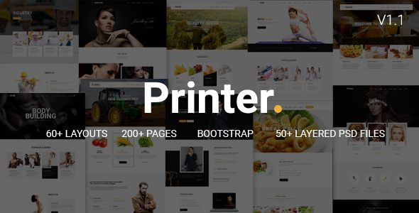 Printer - Responsive Multi-Purpose HTML Template