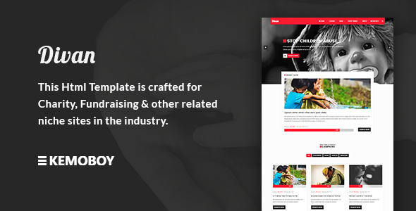 Divan - Charity, Donation & Fundraising HTML Template
