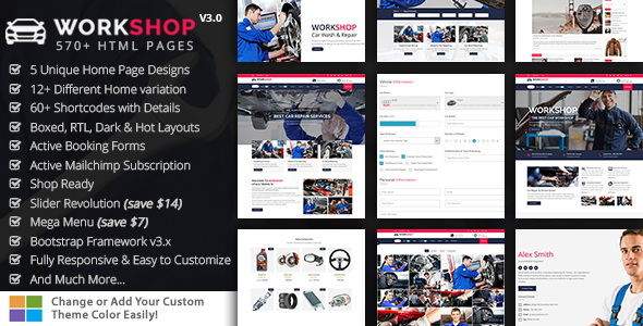 Workshop - Car Wash HTML Template