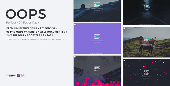 OOPS - Perfect 404 Pages Pack
