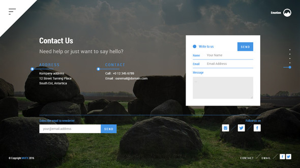Emotion - Creative design and responsive portfolio template