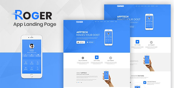 Multipurpose Landing Page Template - Roger