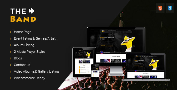 TheBand Music Band Html Template