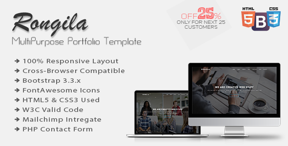 Rongila - MultiPurpose Onepage Portfolio Template