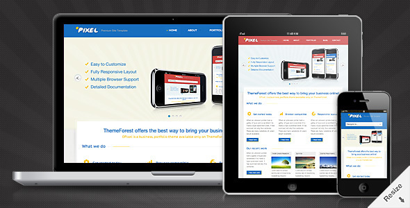 0Pixel - Responsive HTML Template