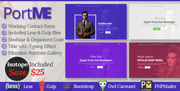 CV, Resume, vCard & Portfolio Template | PortMe