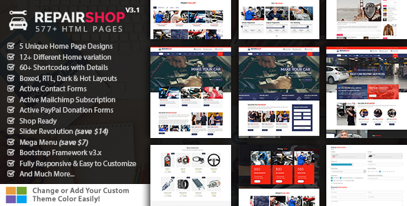 Repairshop - Car Repair HTML Template