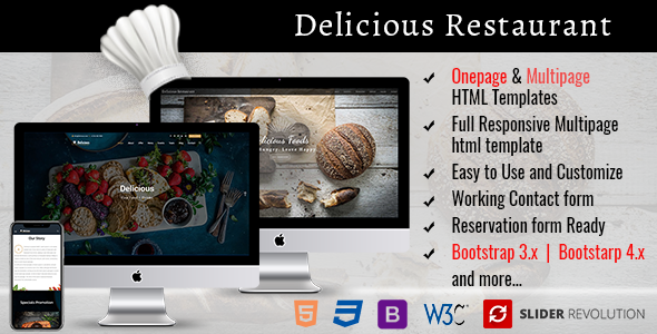 Responsive Restaurant HTML Template