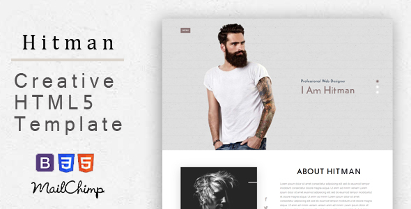 Hitman - Responsive Corporate, Business, Creative , Portfolio and  Blog Template