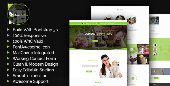 Petshop -  Pet Shop, Veterinary HTML5 Template