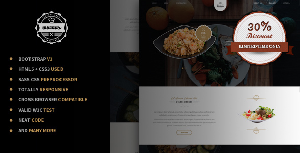Warnas - Awesome Cafe & Restaurant Template
