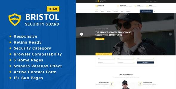 Bristol - Security Services HTML Template