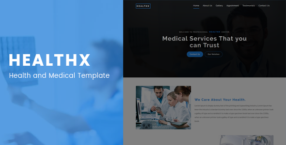Healthx - Health and Medical Template