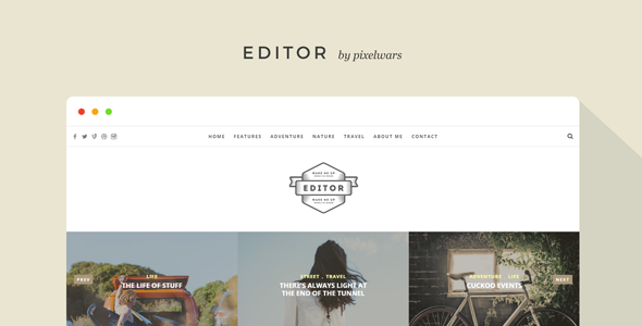 Editor - Blog and Portfolio HTML Template