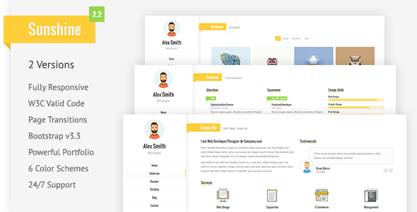 Sunshine CV/Resume Template