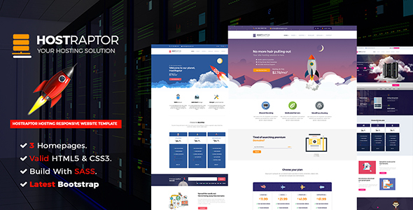 Host Raptor - Hosting Domain HTML Template