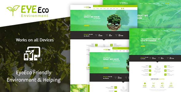 EyeEco Friendly Environmental Nature Html Template