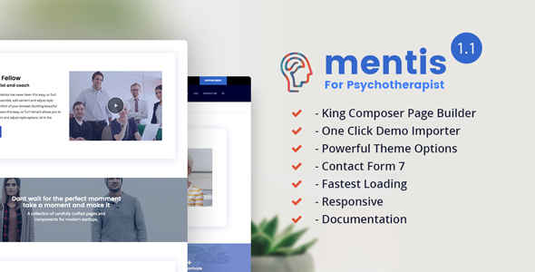 Mentis Psychotherapist responsive HTML template