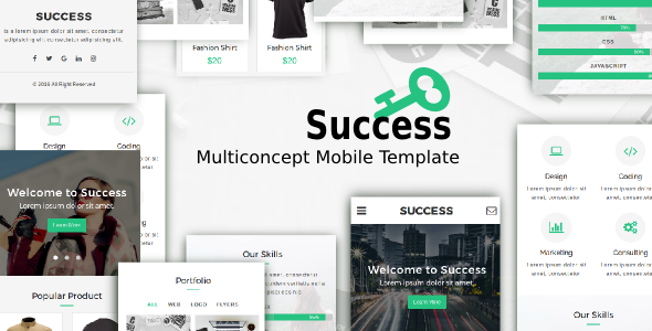 Success - Multiconcept Mobile Template
