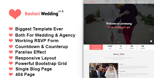 Bashori - Wedding HTML Template