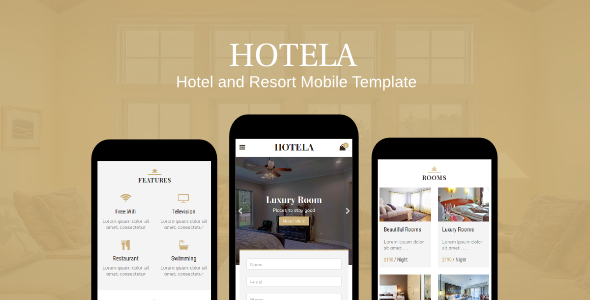 Hotela - Hotel and Resort Mobile Template