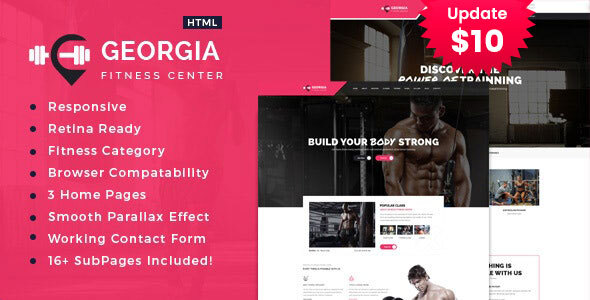 Georgia | Gym & Fitness HTML Template