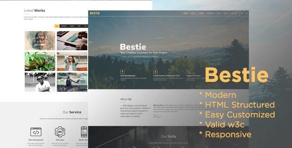 Bestie - One Page Digital Branding HTML Template