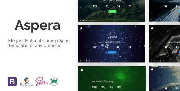Aspera - Material Coming Soon Template