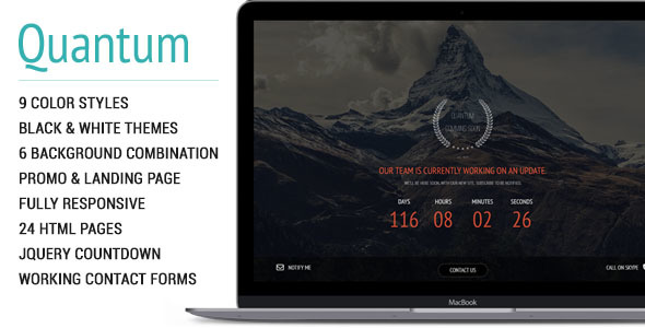 Quantum | Multipurpose Coming Soon Responsive HTML Template