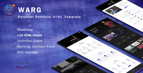 Warg - Personal Portfolio Template