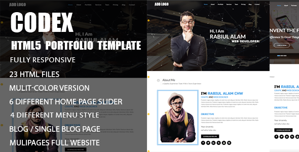 Codex Personal Portfolio Template