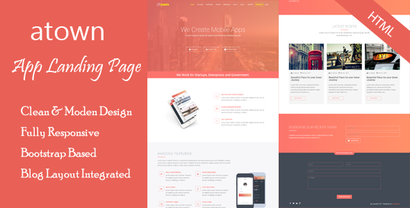 Atown - App Landing Page