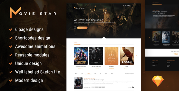 Movie Star - Cinema HTML template
